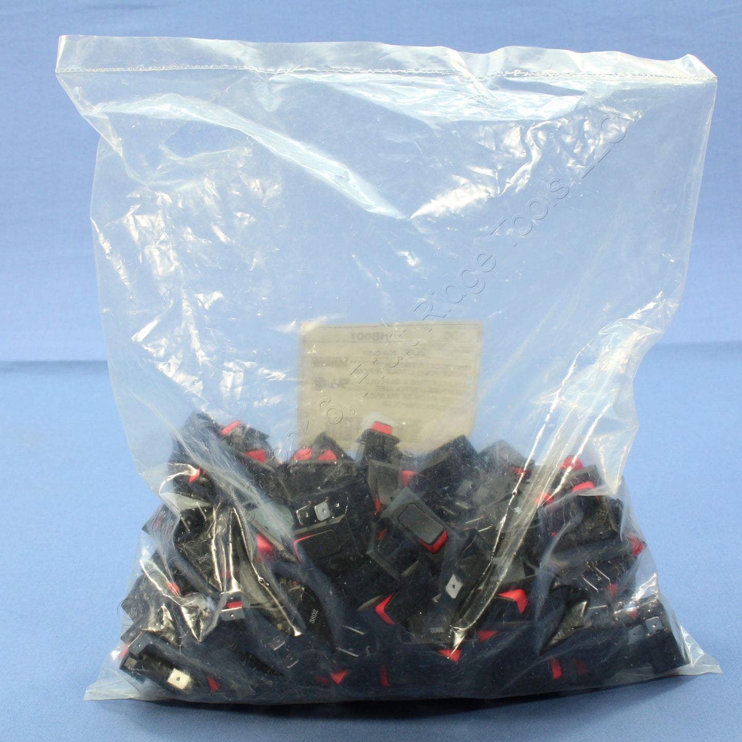 Leviton HB001-1 Black SPST w/ Red Snap-In Mini Rocker Switches On/Off 20A 100pcs