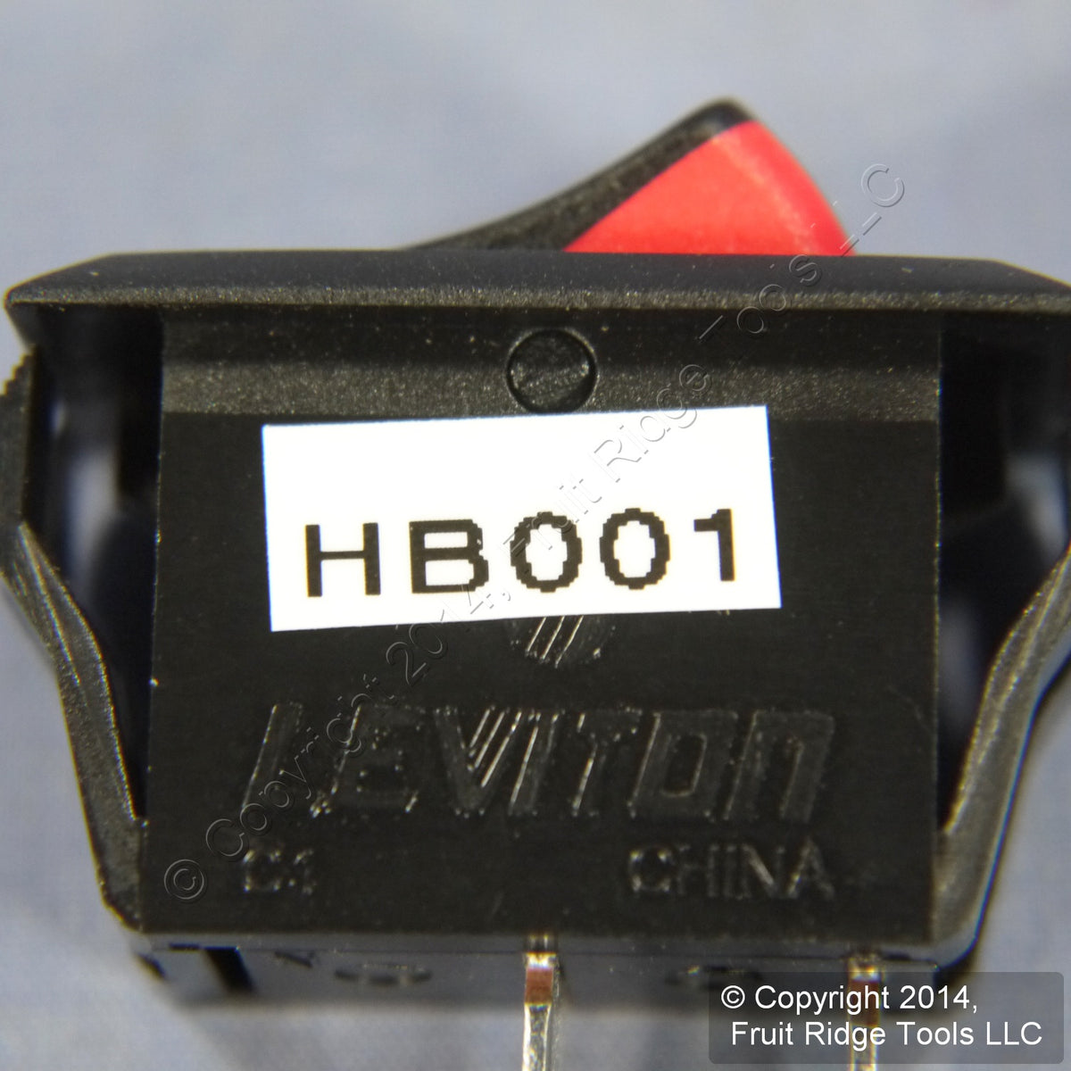 Leviton Black w/ Red Switch Snap-In Mini Rocker Panel Switch On/Off 20A Micro