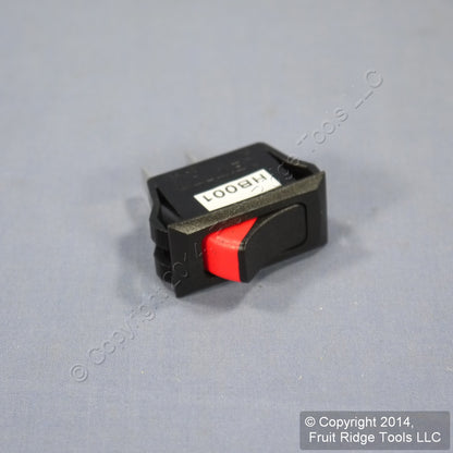Leviton HB001 Black w/ Red Switch Snap-In Mini Rocker Panel Switches On/Off 10pk