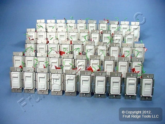 Leviton IPE04-10W White Unlighted Decora Light Dimmer Switches Low Voltage 50pcs