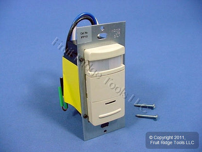 Leviton IPP10-1LI Ivory Manual-ON Motion Sensor Occupancy Switch 800W 900 sq ft