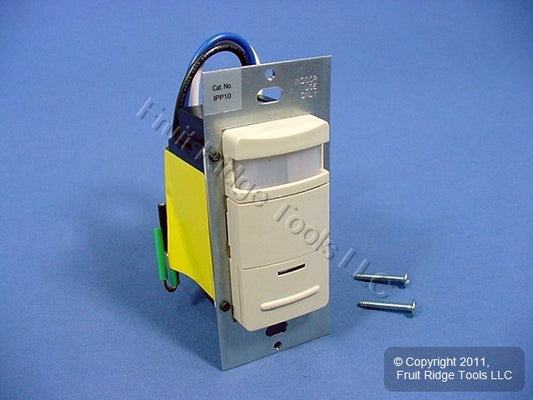 Leviton IPP10-1LI Ivory Manual-ON Motion Sensor Occupancy Switch 800W 900 sq ft