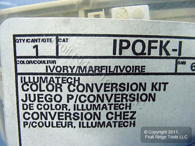 Leviton Ivory Color Change Conversion Kit for Illumatech Fan Control IPQFK-I