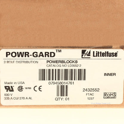 Littelfuse LD3552-2 Power Distribution Blocks POWR-BLOKS Series 600V