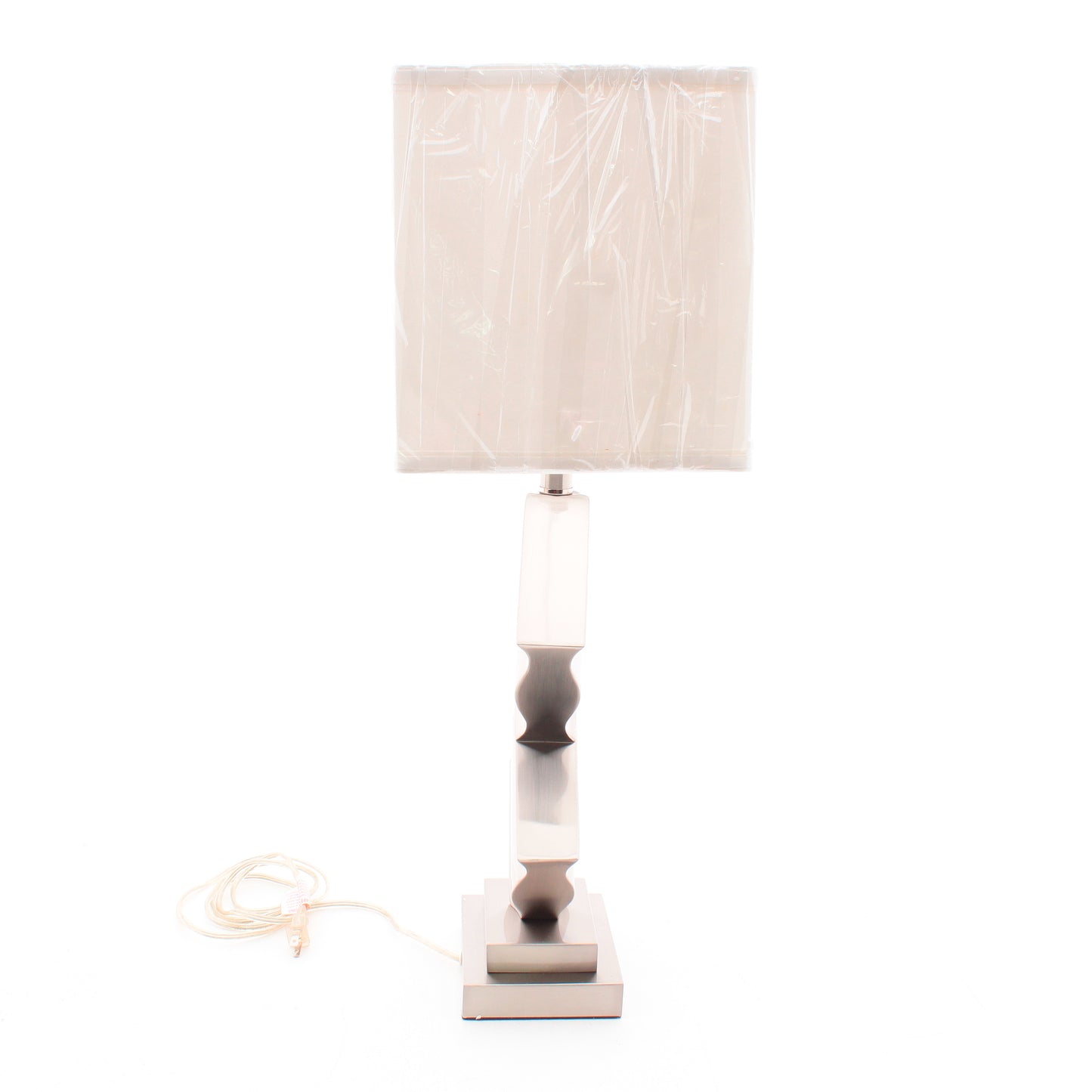 Lite Source Table Lamp Polished Steel with White Shade LS-21929PS-WHT