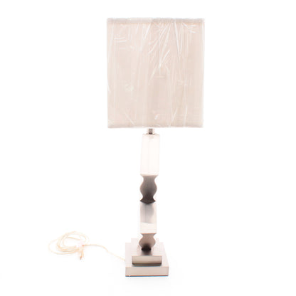 Lite Source Table Lamp Polished Steel with White Shade LS-21929PS-WHT