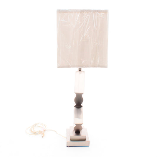 Lite Source Table Lamp Polished Steel with White Shade LS-21929PS-WHT