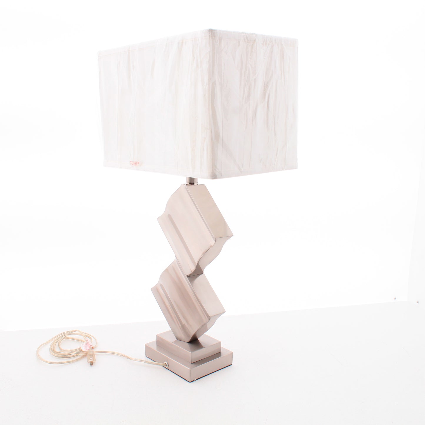 Lite Source Table Lamp Polished Steel with White Shade LS-21929PS-WHT