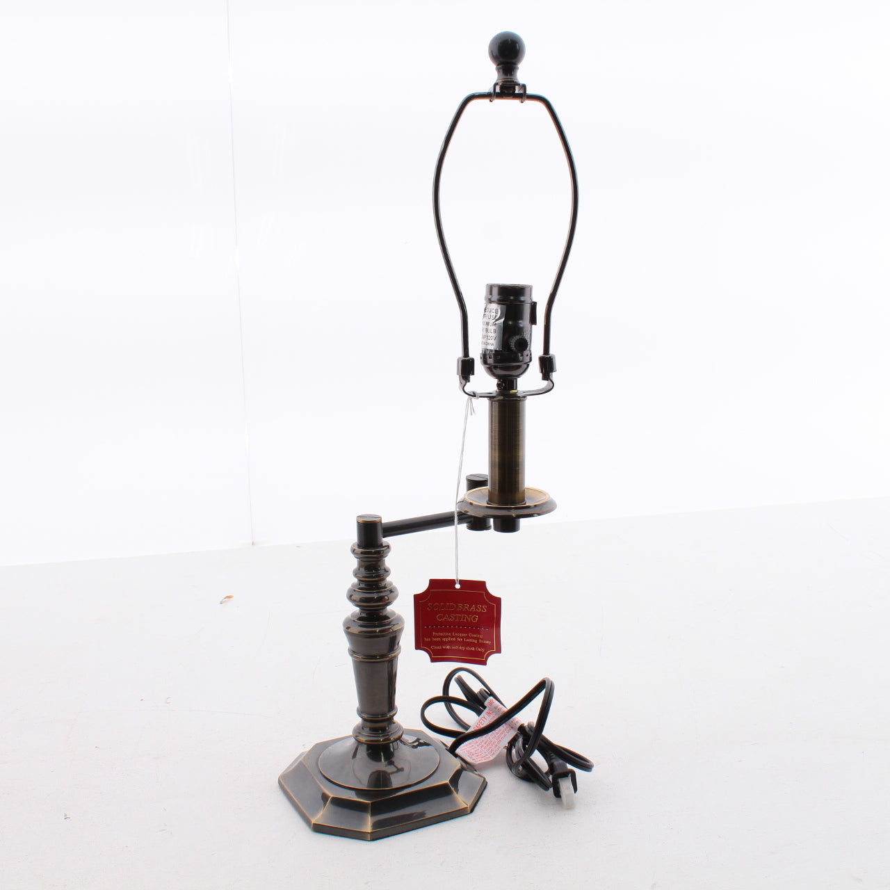 Lite Master T6736VB-SL Rutherford Classic Swing Arm Lamp Vintage Solid Brass