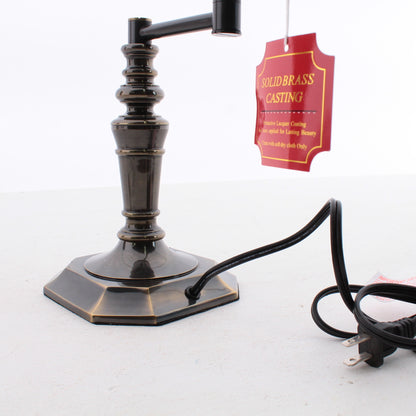 Lite Master T6736VB-SL Rutherford Classic Swing Arm Lamp Vintage Solid Brass