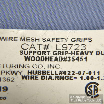 Leviton Strain Relief Heavy Duty Split Lace Support Cable Grip 1.00"-1.24" L9723