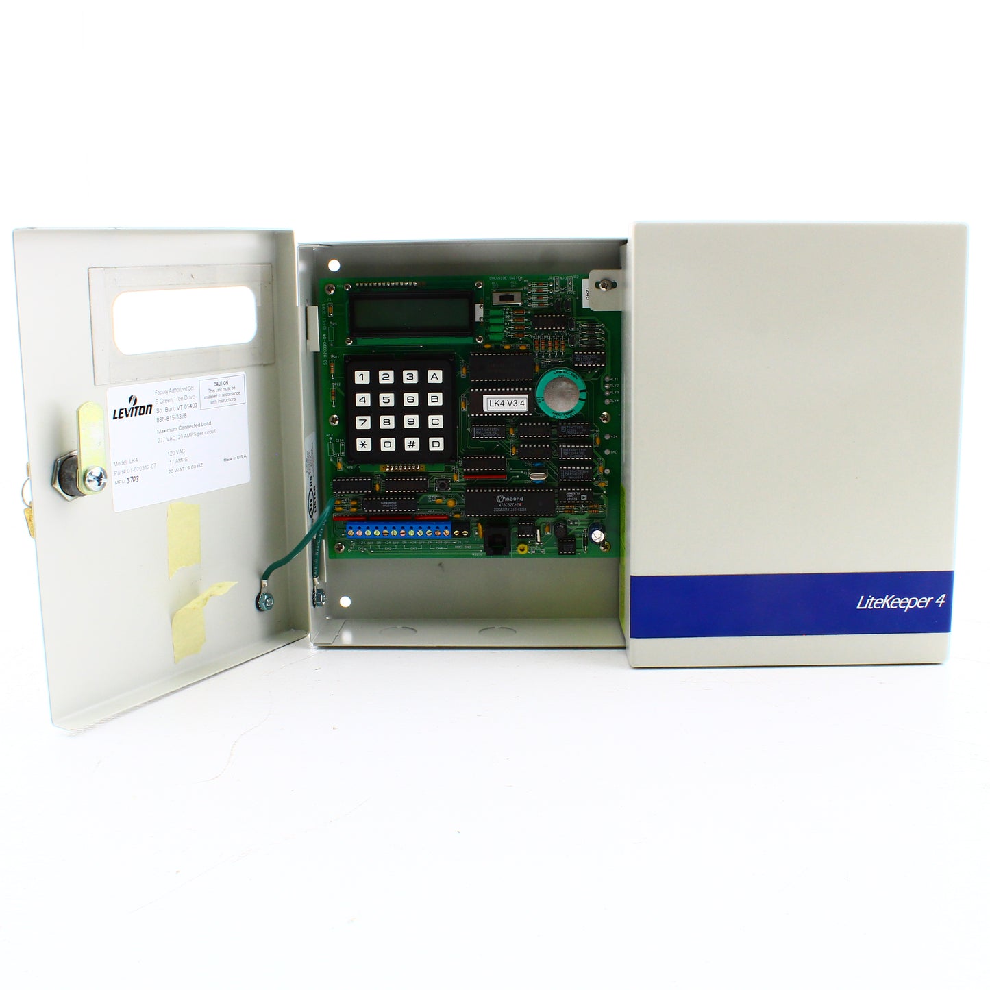 Leviton 01-020312-07 Lite Keeper Model LK4 Stand-Alone Lighting Control Panel