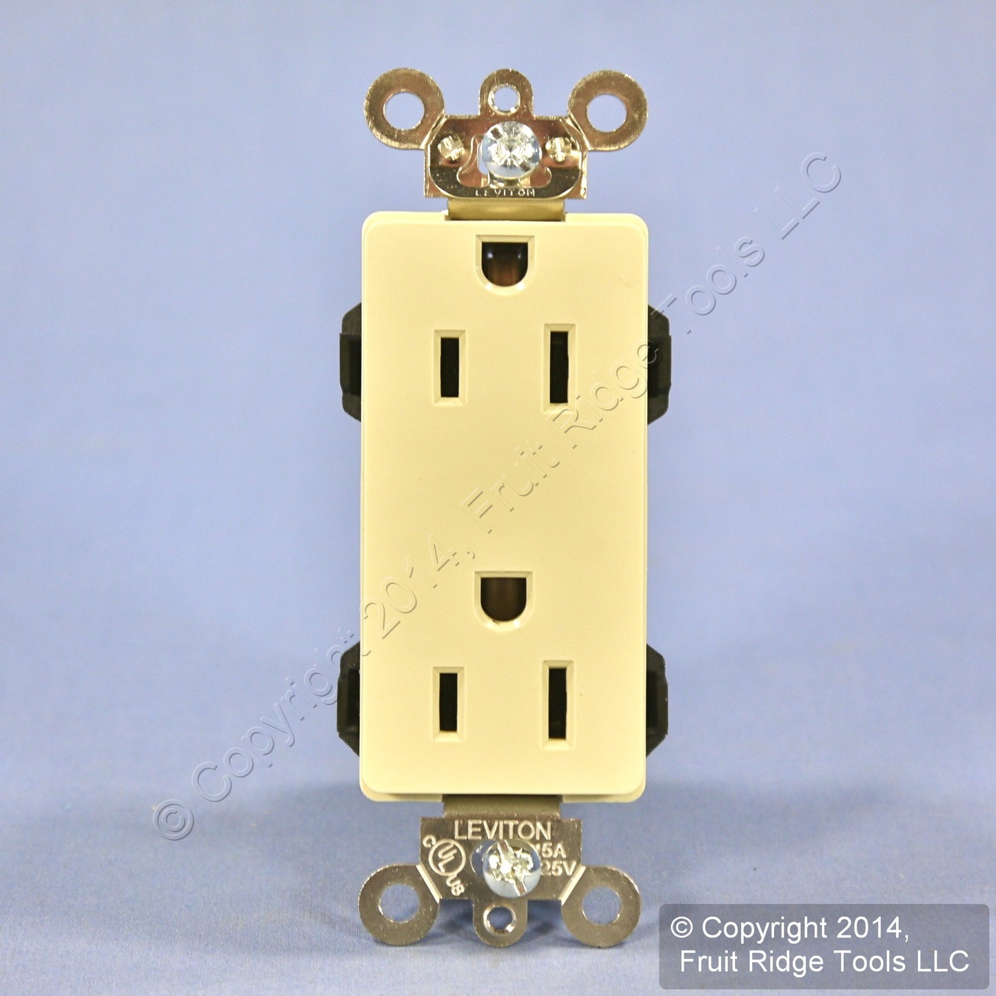 Leviton Ivory LEV-LOK Decora Industrial Outlet Duplex Receptacle 15A M1626-BI