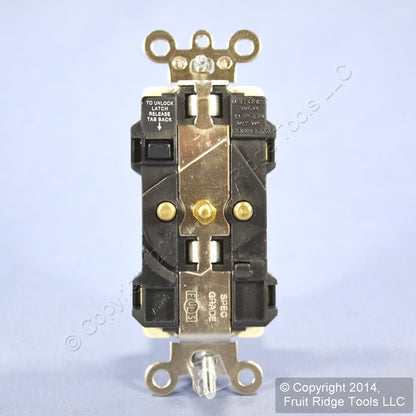Leviton Ivory LEV-LOK Decora Industrial Outlet Duplex Receptacle 15A M1626-BI