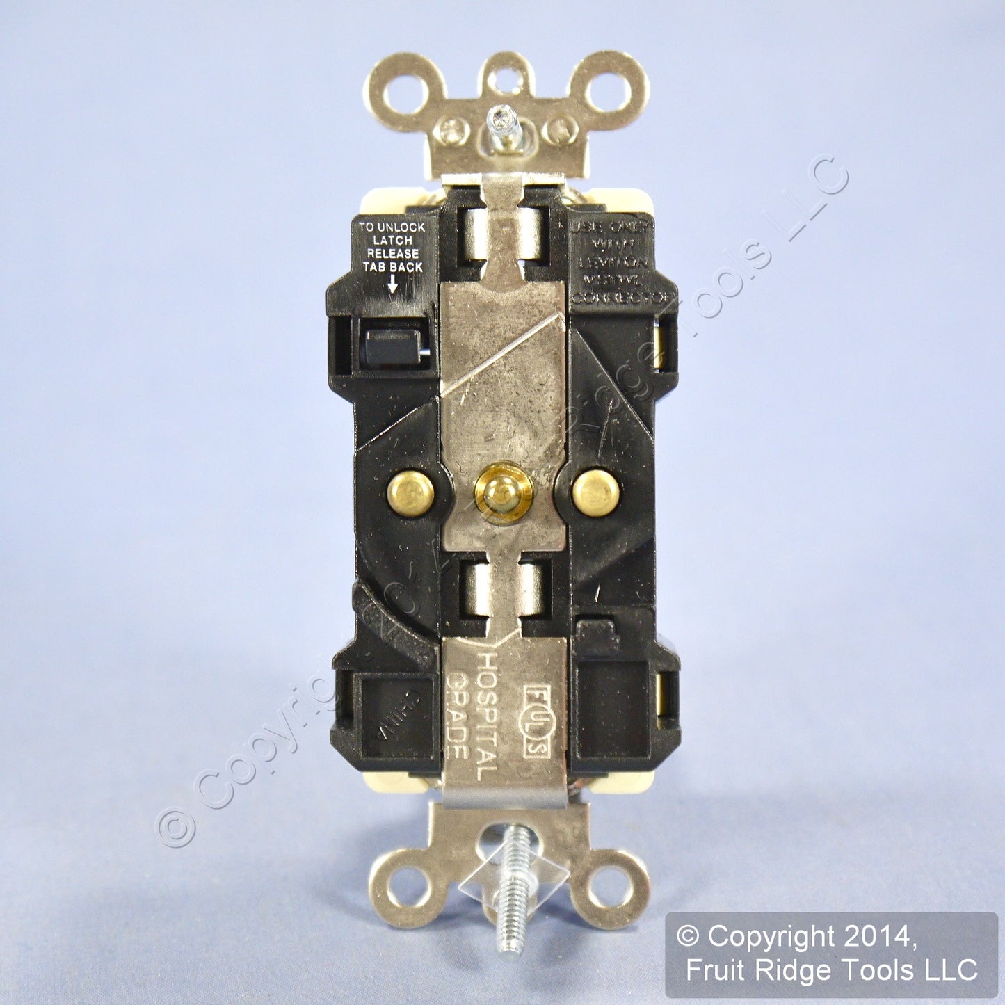 Leviton Ivory LEV-LOK Decora Industrial Outlet Duplex Receptacle 20A M1636-BI