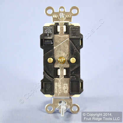 Leviton Ivory LEV-LOK Decora Industrial Outlet Duplex Receptacle 20A M1636-BI