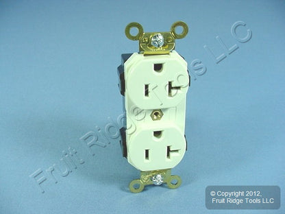Leviton Almond LEV-LOK Industrial Receptacle Duplex Outlet 20A M5362-A