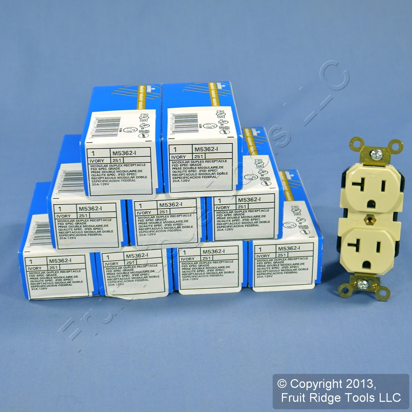 10 Leviton Ivory LEV-LOK Industrial Receptacles Duplex Outlets 20A M5362-I