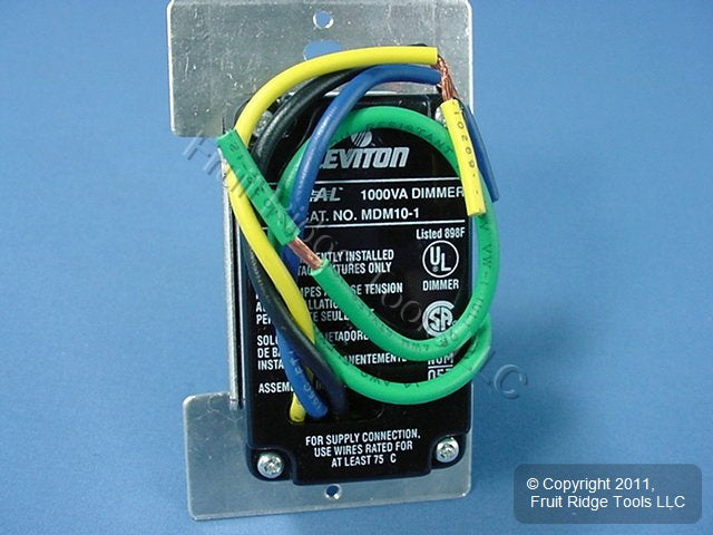 Leviton MDM10-1LA Almond Decora Rocker Dimmer Light Switch Multi-Way 1000W