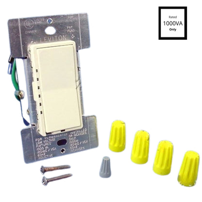 Leviton MDM10-1LA Almond Decora Rocker Dimmer Light Switch Multi-Way 1000W