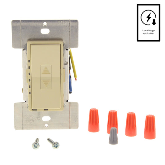 Leviton MLM06-1LI Ivory Preset Mural Dimmer Switch Multi-Way 600VA Mag Low Volt