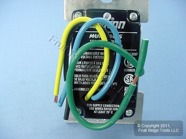 Leviton MLM10-1LI Ivory Dimmer Switch MultiWay Magnetic Low Voltage 1000VA