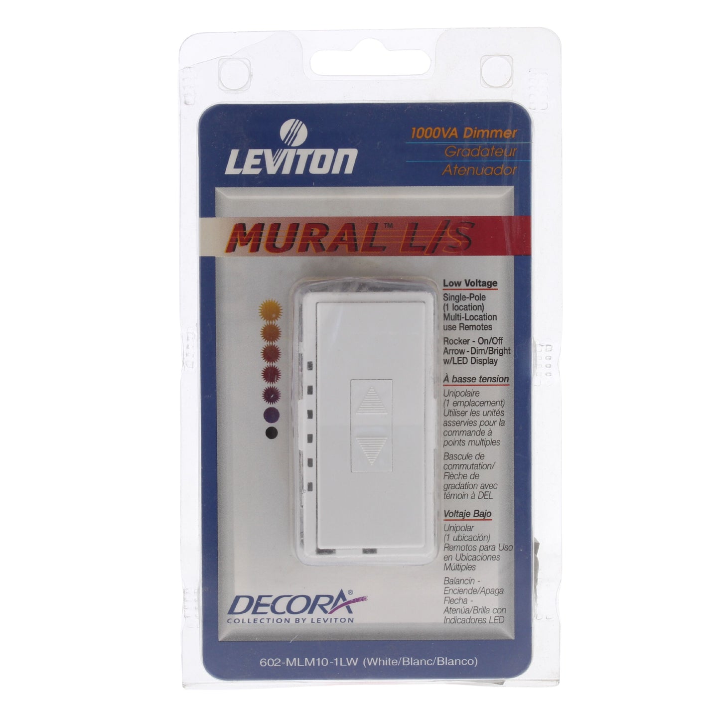 Leviton White Dimmer Switch MultiWay Magnetic Low Voltage 1000VA MLM10-1LW