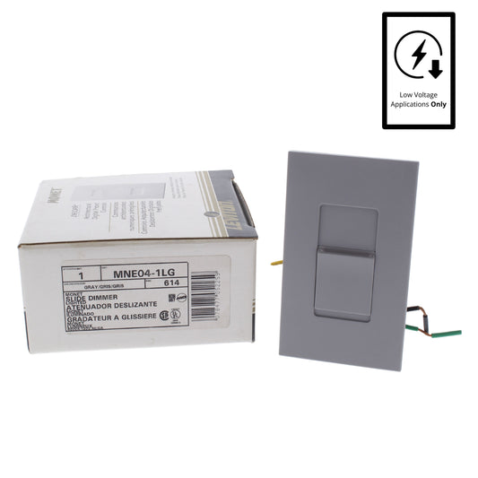 Leviton MNE04-1LG Gray Monet Slide Light Dimmer 400VA Electronic Low Voltage