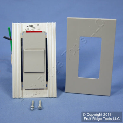 Leviton MNF10-1LG Gray Monet Slide Ceiling Fan Speed Control 120V 10A
