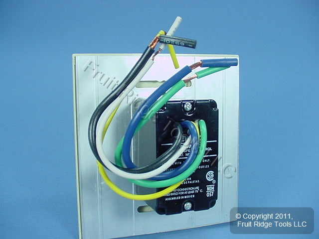 Leviton MNF10-1LI Ivory Monet Slide Ceiling Fan Speed Control 120V 10A