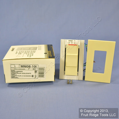 Leviton MNI06-10I Ivory Monet Slide Dimmer Switch 600W Incandescent