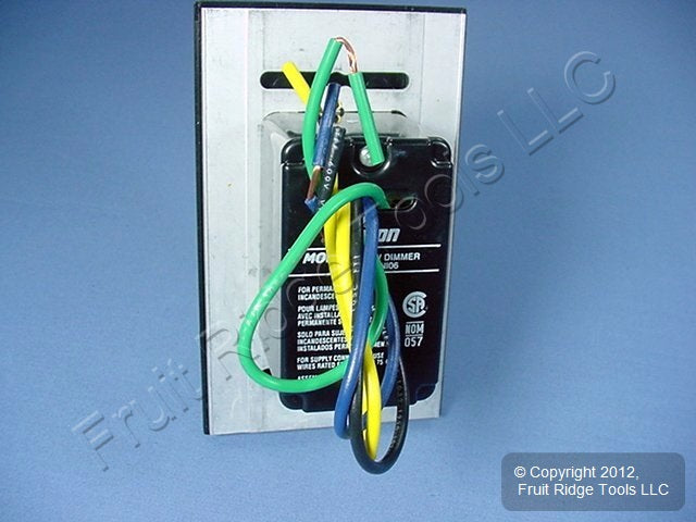 Leviton MNI06-1LE Black Monet Slide Light Dimmer Switch 600W Incandescent