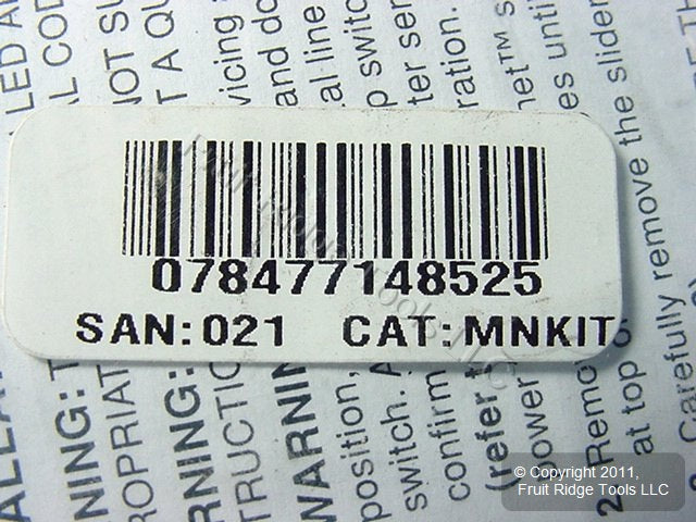 Leviton MNIIT-SLI-021 Ivory Narrow Fin Monet Control Color Conversion Change Kit