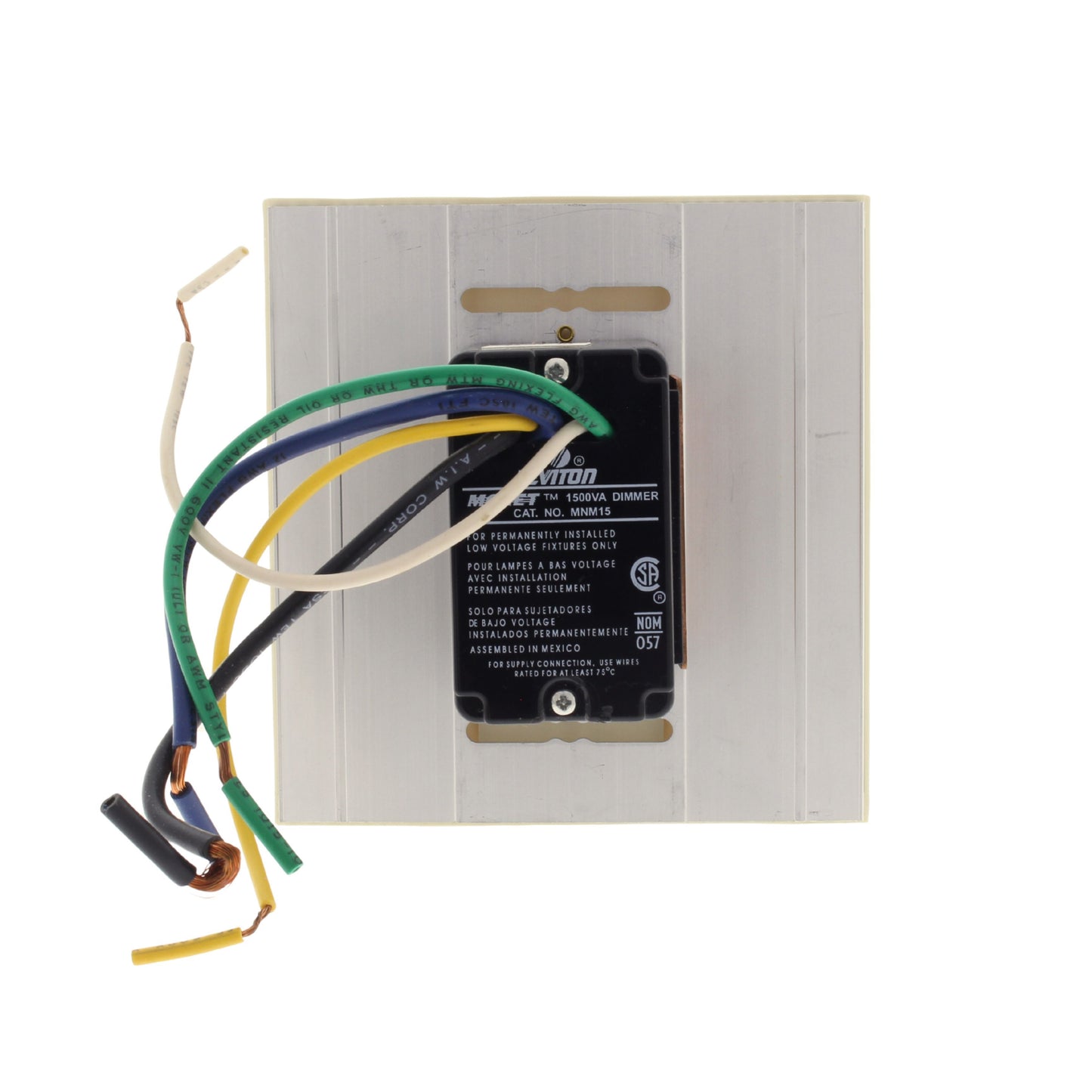 Leviton MNM15-1LA Almond Monet Magnetic Low Voltage Light Dimmer 1500VA 1125W