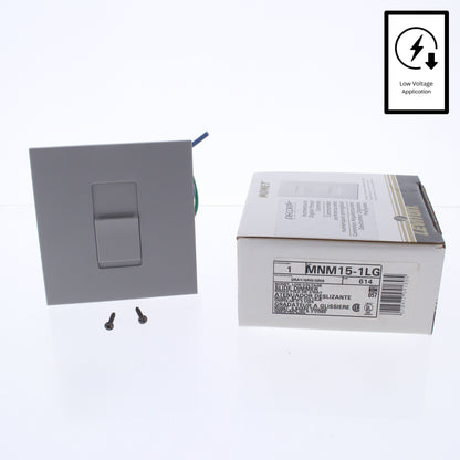 Leviton Gray Monet Magnetic Low Volt Light Dimmer Switch 1500VA 1125W MNM15-1LG