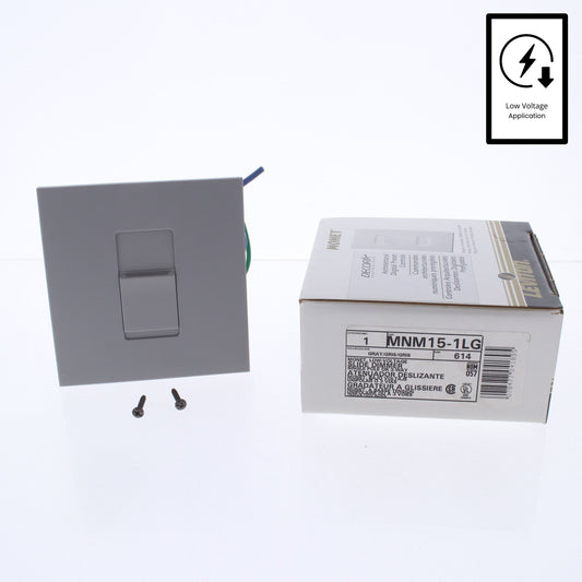 Leviton Gray Monet Magnetic Low Volt Light Dimmer Switch 1500VA 1125W MNM15-1LG