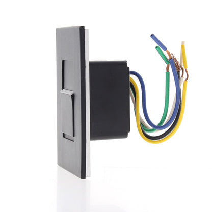 Leviton MNS10-1LE Black Monet Push On/Off Non-Dimming Switch 1000VA Low Voltage