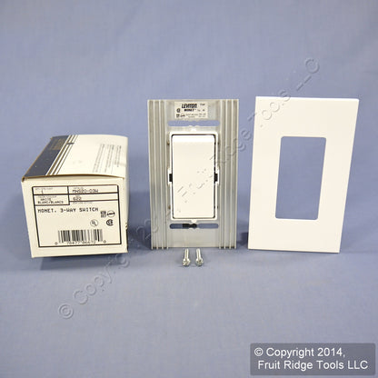 Leviton MNS20-D3W White Narrow Fin Monet 3-Way 20A Rocker Switch 120/277V 60Hz