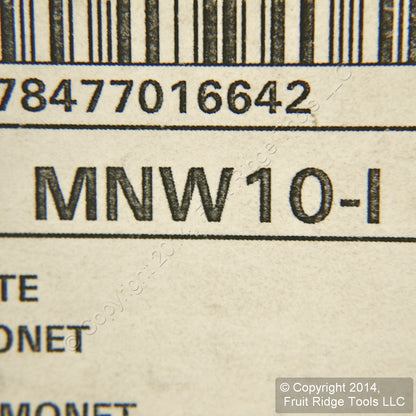 Leviton MNW10-I Ivory 1-Gang 1-Narrow Device Monet Snap-On Wallplate