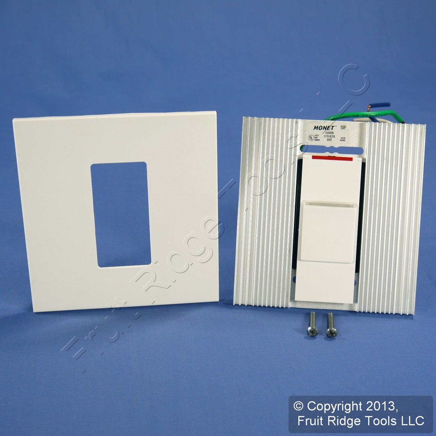 Leviton MNX15-7LW White Monet Fluorescent Slide Dimmer Light Switch 1500VA