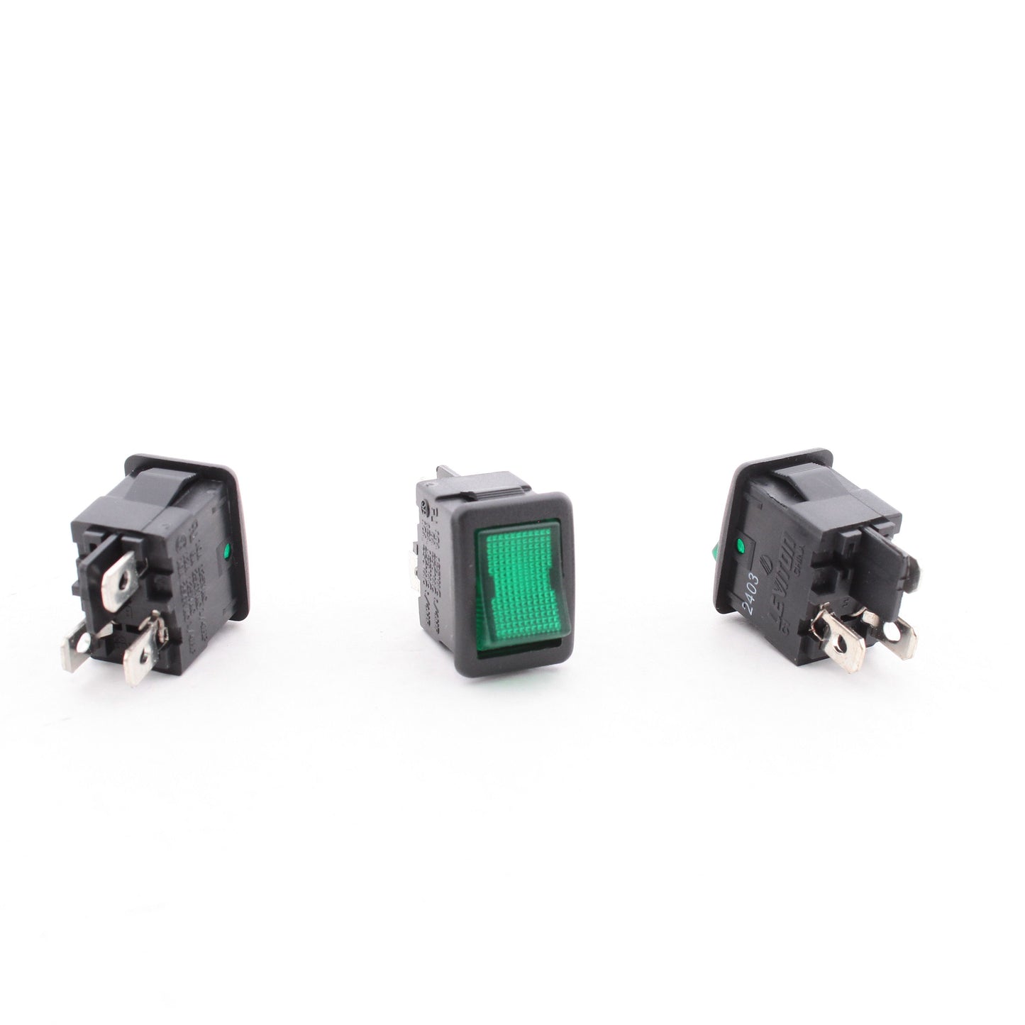Leviton MR001 Green Pilot Light Illuminated Mini Rocker Panel Switch Micro 100pk