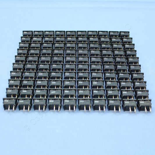 Leviton MR002 Black All- Snap-In Mini Rocker Panel Switch On/Off 10A Micro 100pc