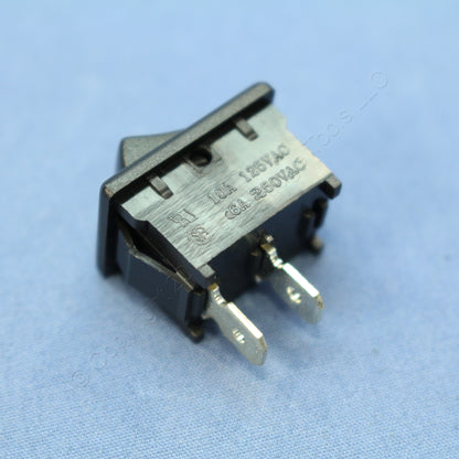 Leviton MR002 Black All- Snap-In Mini Rocker Panel Switch On/Off 10A Micro 100pc