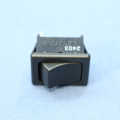 Leviton MR002 Black All- Snap-In Mini Rocker Panel Switch On/Off 10A Micro 100pc