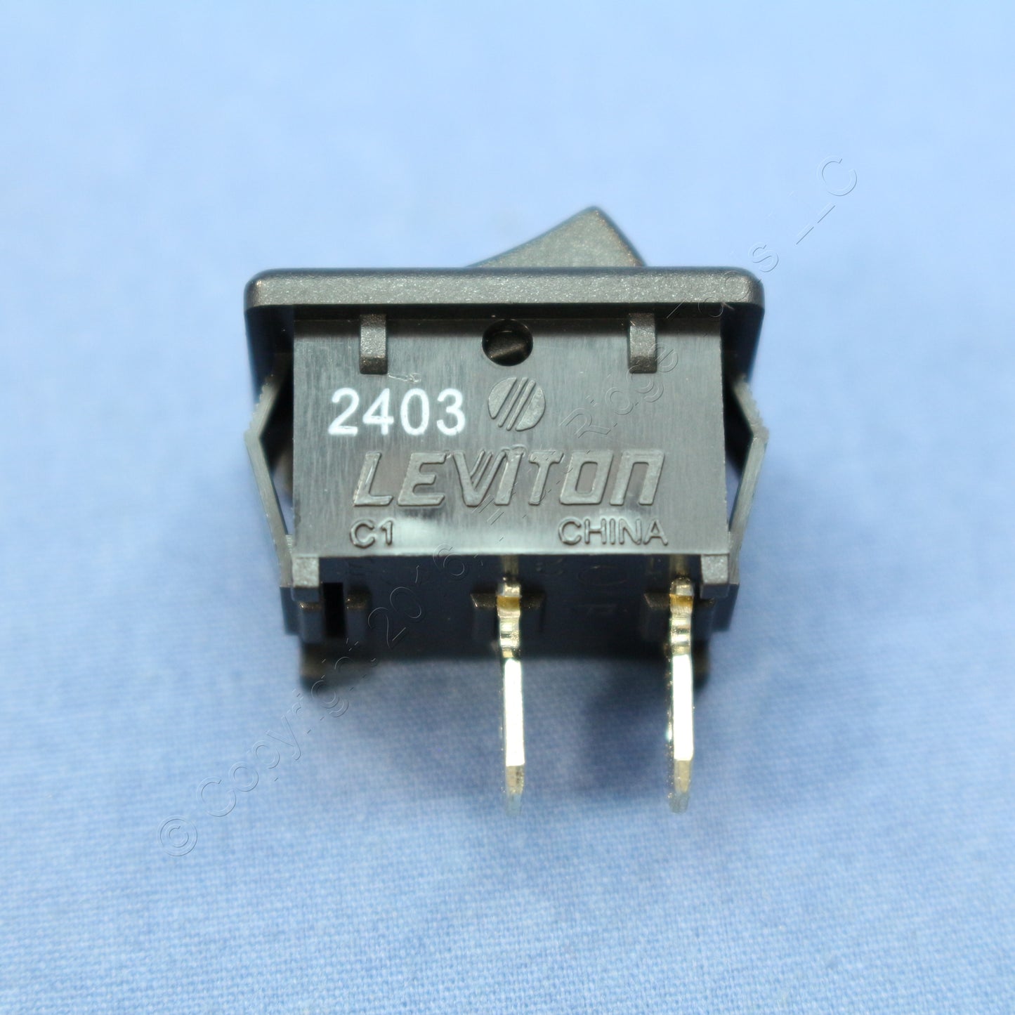 Leviton MR002 Black All- Snap-In Mini Rocker Panel Switch On/Off 10A Micro SPST