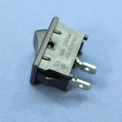 Leviton MR002 Black All- Snap-In Mini Rocker Panel Switch On/Off 10A Micro SPST