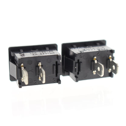 2 Leviton Black Snap-In Mini Rocker Panel Switches On/Off 10A Micro SPST MR002