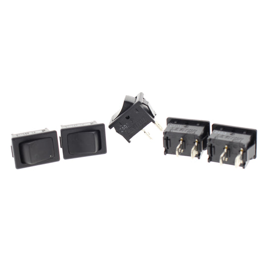 Leviton MR002 Black Snap-In Mini Rocker Panel Switch On/Off 10A Micro SPST 5pcs