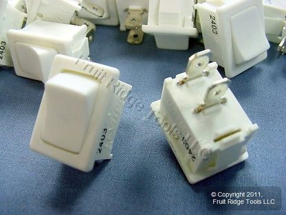 Leviton MR002 White Snap-In Mini Rocker Panel Switch On/Off 10A 125V SPST 100pcs