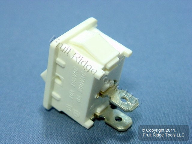 Leviton MR002 White Snap-In Mini Rocker Panel Switch On/Off 10A 125V SPST Micro